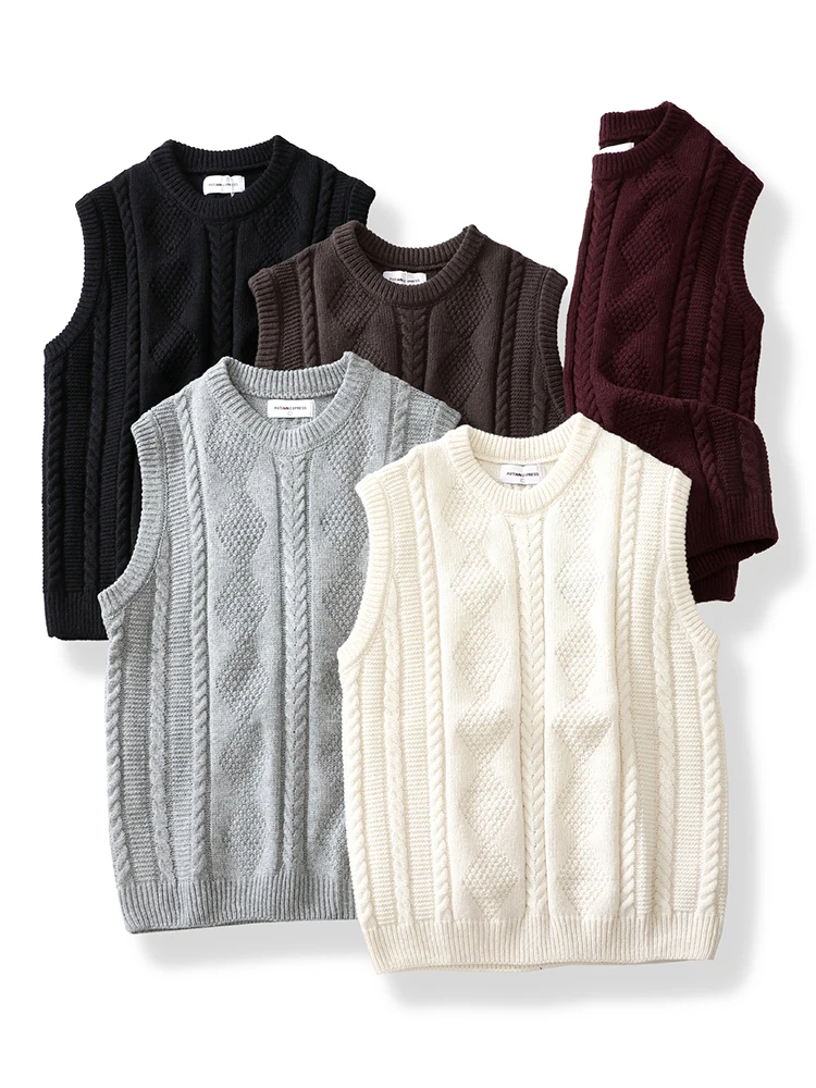 

Свободный вязаный жилет-кардиган из нейлонового волокна для весны и осени, повседневный, мягкий, удобный, с круглым вырезом