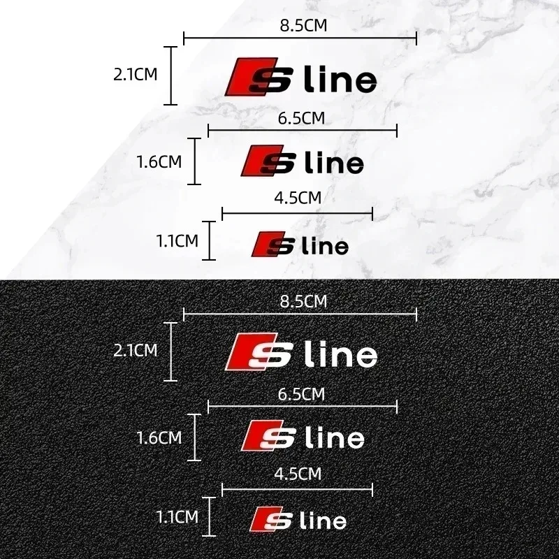 6Pcs for Audi Sport Sline Q5 Q3 Q2 Q7 A3 B5 B6 B7 B8 B9 8P 8V 8L A5 A4 C6 C5 A1 A6 A7 A8 Car Brake Caliper Sticker Decoration view 3