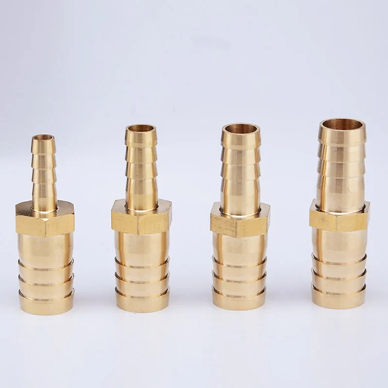 Raccord de tuyau barbelé à 2 voies en laiton pleine grandeur, connecteur droit équivalent, barbelé Wildoda, OD 2.5, 3mm, 4mm, 5mm, 6mm, 8mm, 10mm,
