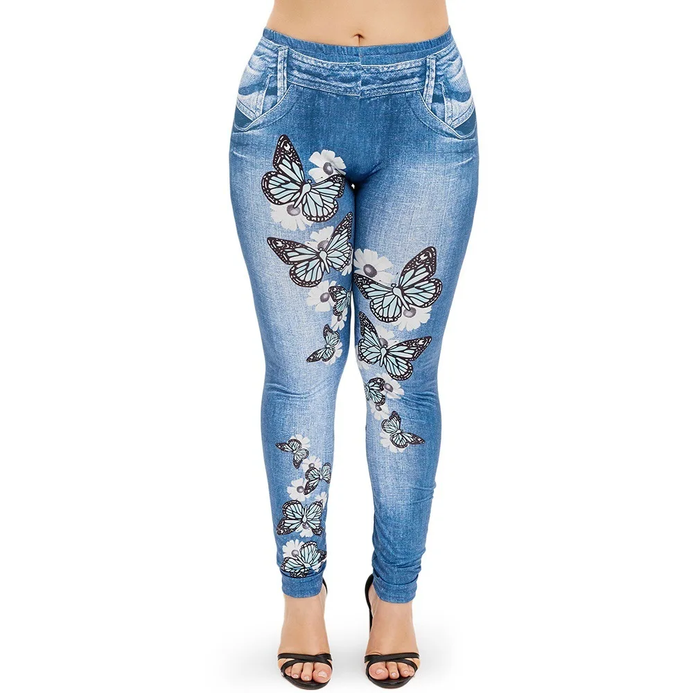 Nowe legginsy sportowe Butterfly damskie rajstopy z nadrukiem 3D spodnie do jogi legginsy gimnastyczne damskie bezszwowe legginsy dla kobiet