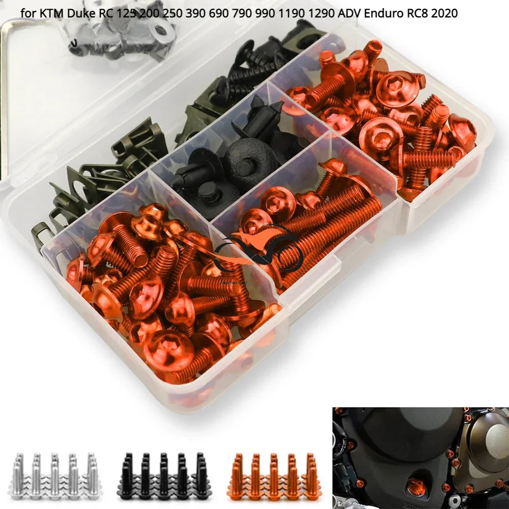 Motorcycle Fairing Bolts Screw Nut Clip Kit Bodywork for KTM Duke RC 125 200 250 390 690 790 990 1190 1290 ADV Enduro RC8 2020