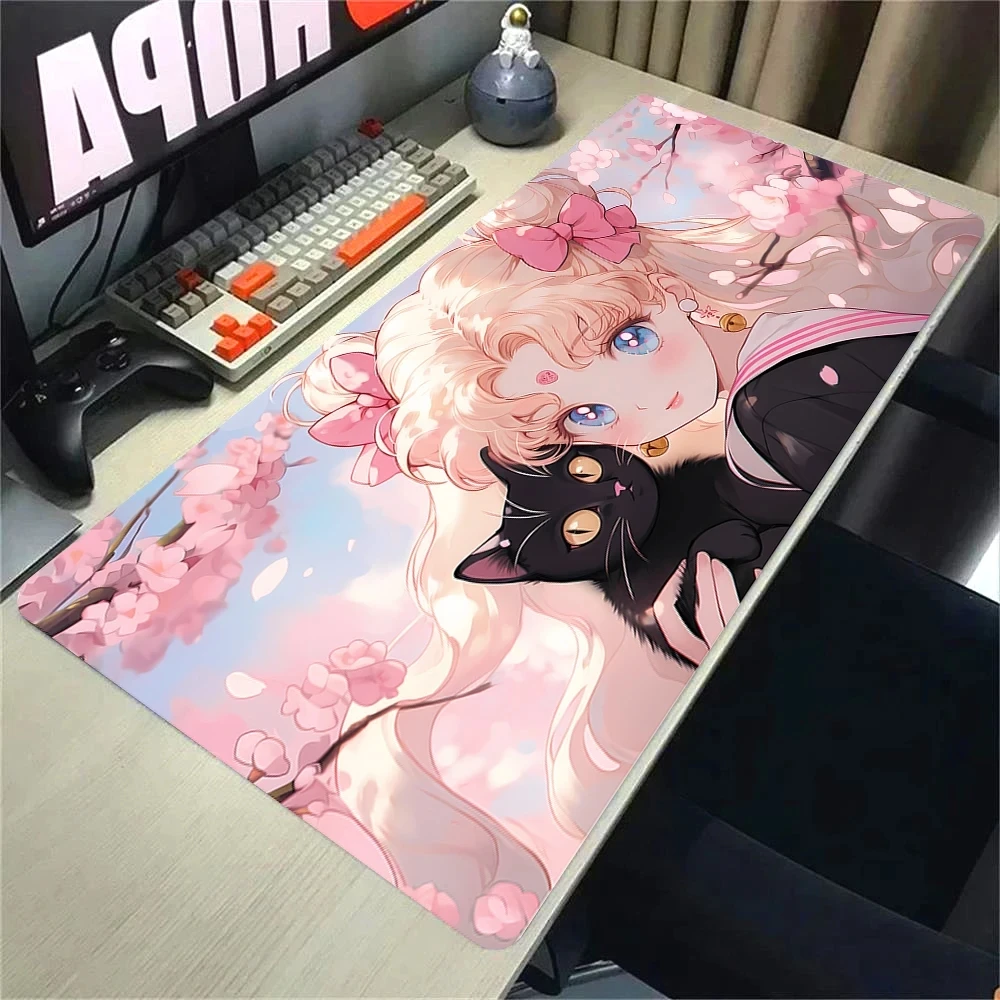 Kawaii Mauspad Büro Computer Schreibtisch Matte Gummi Maus Matten Gamer Tastatur schöne Mädchen Mauspad Schrank niedlichen PC-Spiele