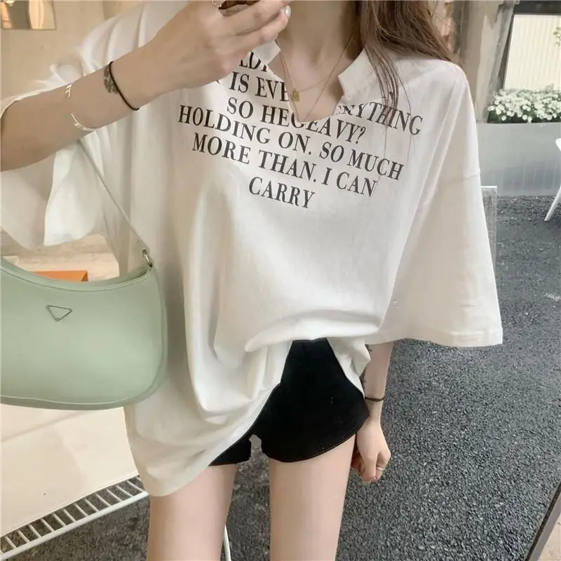 

Short Sleeve T-Shirts Womens Neutral Cotton Comfortable Lightweight Oversized Relaxed Fit Casual Streetwear Aesthetic Japanese