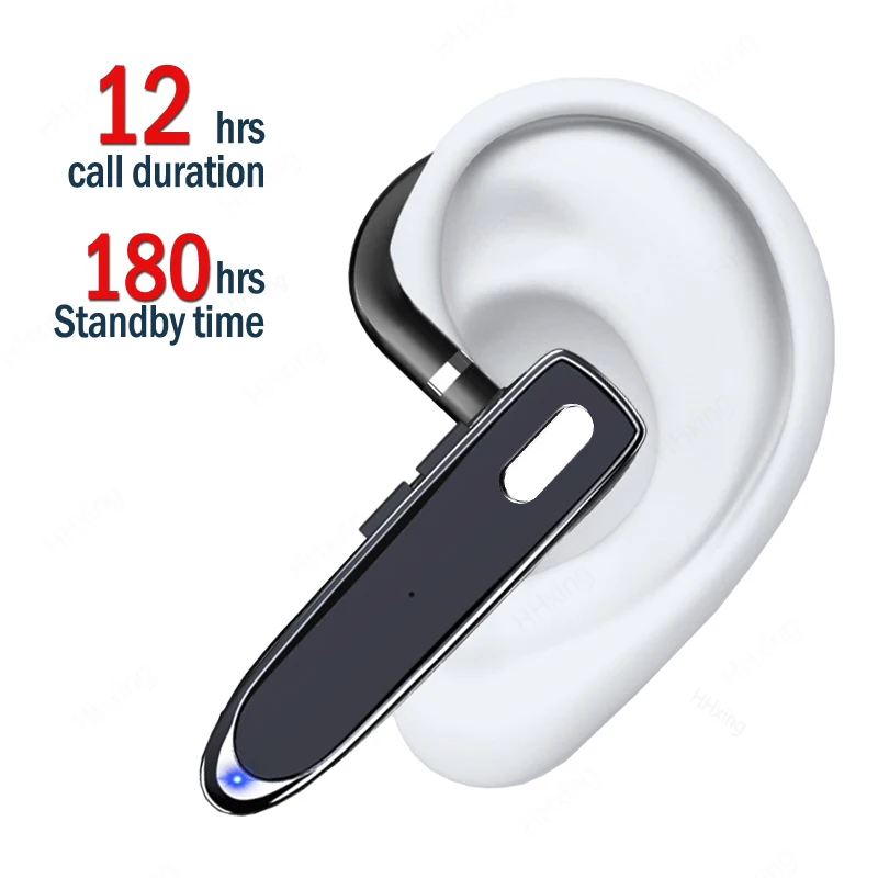 Wireless Headphones Bluetooth Earphone Ear-Hook Mini HIFI Bass Noise Cancelling Headset With Mic Earbuds Sport Game Driving