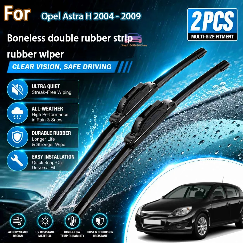 

Front Wiper Blades For Opel Astra H 2004 - 2009 Windshield Windscreen Clean Window Car Rain Brushes 22"+18" Modification Parts