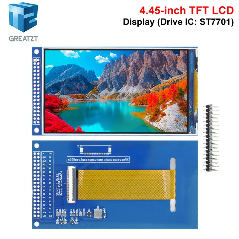 modulo-de-exibicao-lcd-tft-de-445-polegadas-1-3-pecas-driver-greatzt-st7701-resolucao-480-854-interface-rgb-tela-colorida-para-arduino