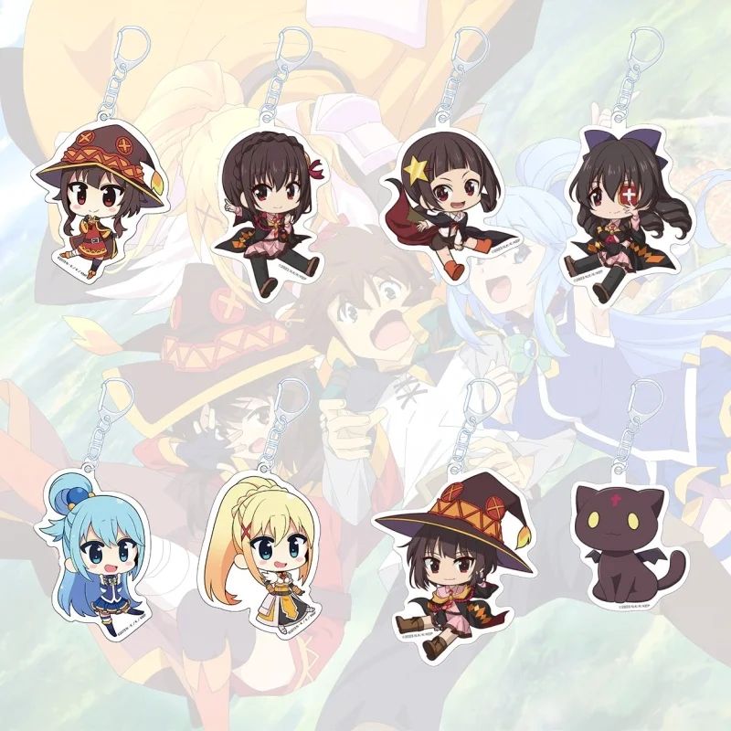 KonoSuba: An Explosion on This Wonderful World! Acrylic Keychain Pendant Bag Car Keychain Cell Phone Pendant Gifts