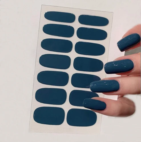 Imagen 1 del producto Pegatina Para uñas, Color puro, cubierta completa, película de esmalte de uñas, decoraciones de manicura DIY, envolturas adhesivas Para uñas de salón, Pegatinas Para Uñas