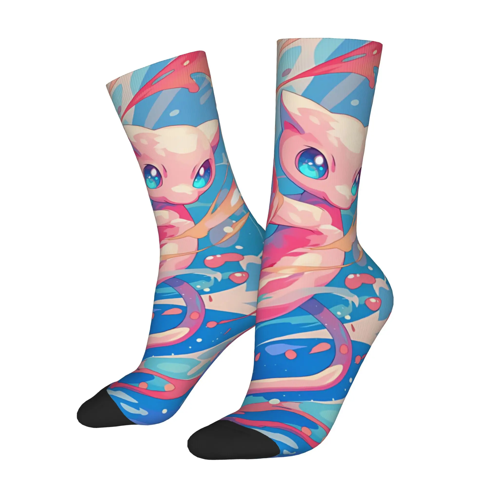 

Pokemon Theme Men's Socks Unisex Adults 18 Plus Mew Street Style Pattern Printed customized items Socks