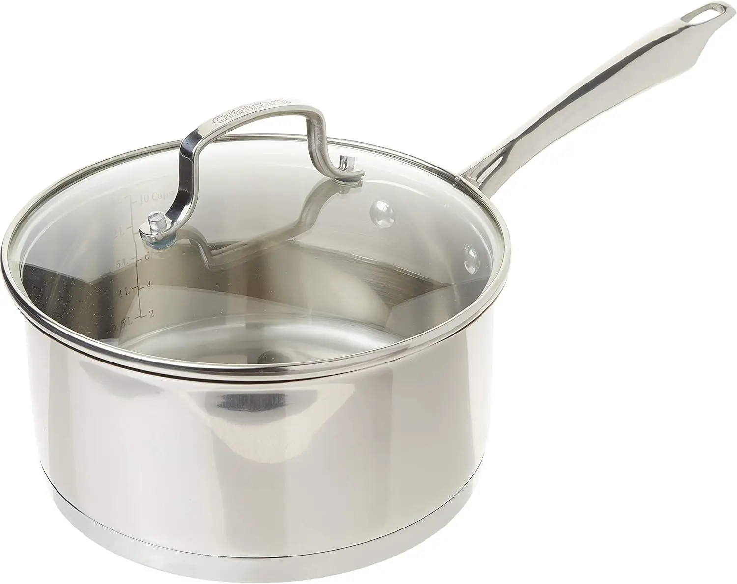 

Professional 3-Quart Stainless Steel Saucepan with Lid, Even Heating & Oven Safe