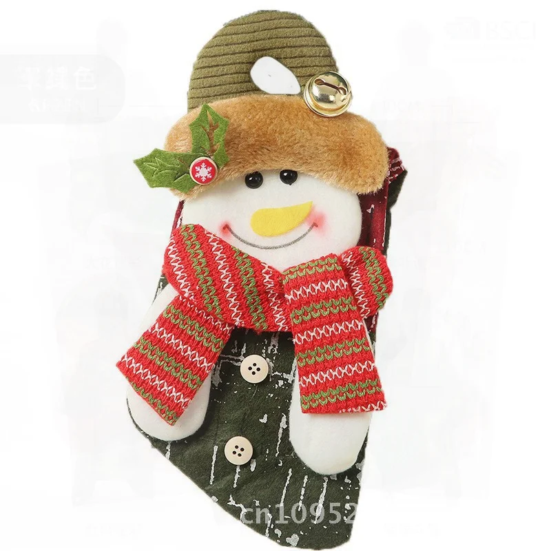 

Christmas Decorations Elderly Snowman Elk Candy Gift Bag Hanging Ornaments Christmas Tree Window Pendant Cloth Material