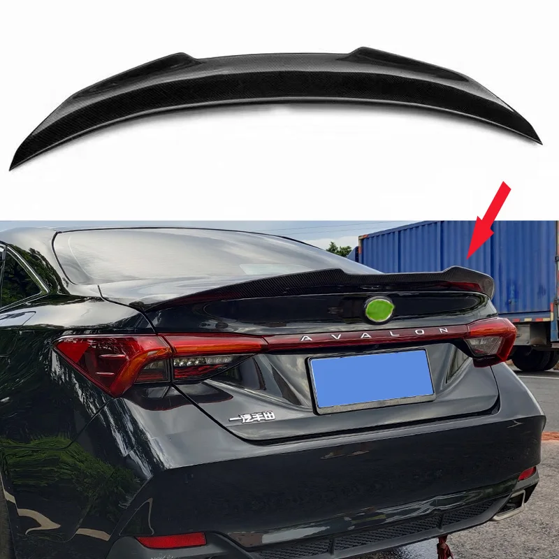 

For CAR Trunk WING Spoiler NEW Toyota Avalon 100%Real Carbon Fiber Tail Refit Rear Lip Decoration Accessories PSM STYLE 2019+