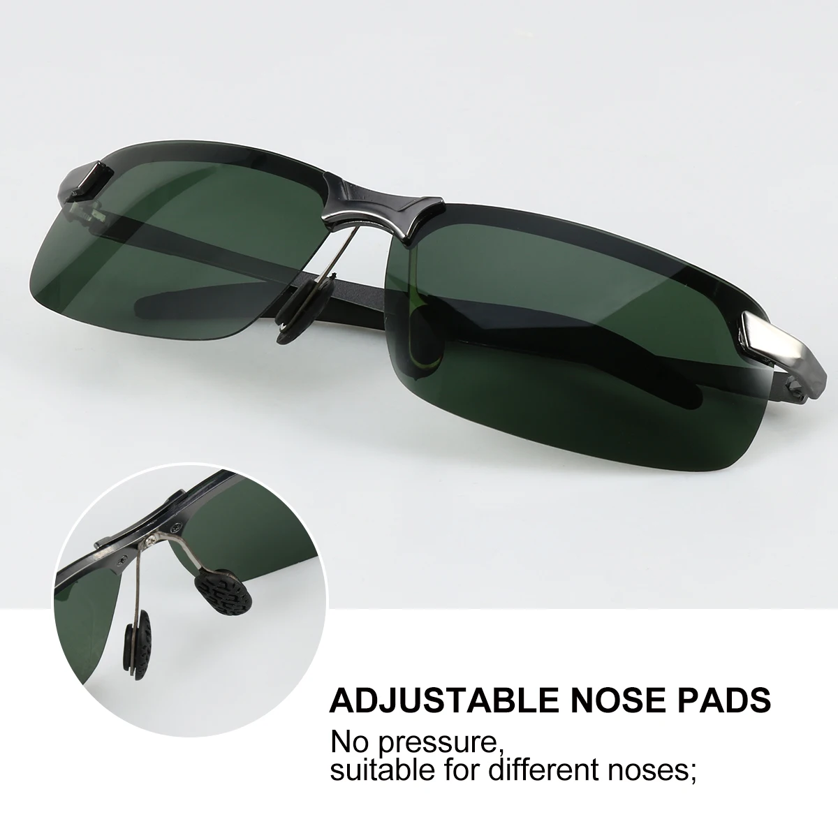 

Polarized Sunglasses for Men Lightweight Sports Outdoor Cycling Glasses High Definition Shading Dizziness Easy Carry