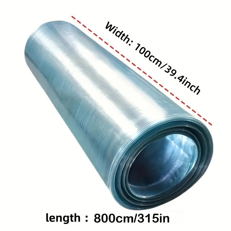 1 Roll of Large Heavy-Duty Polycarbonate Roof Panel UV Resistant Clear Insulation Daylighting Panel Greenhouse Transparent Film