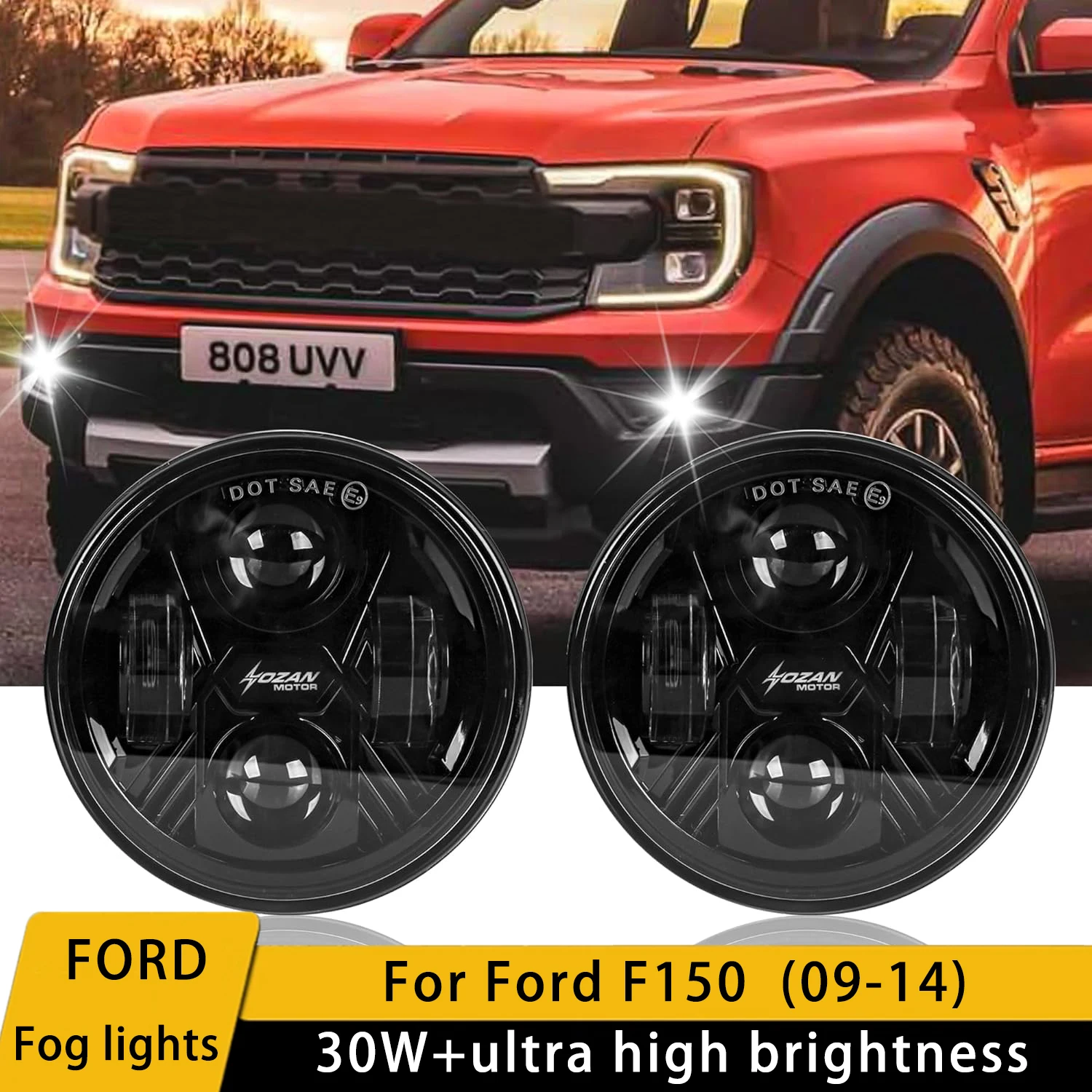 

4,5-дюймовый светодиодный противотуманный фонарь F150 2009-2014 Ford F150, бампер дальнего света в сборе, сменная точка, IP67, водонепроницаемый