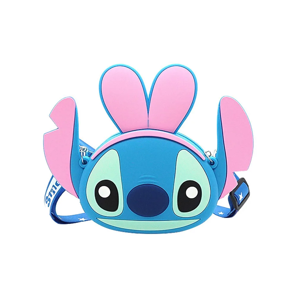 Disney Zero Wallet Kawaii Stitch Silicone Children\'s Coin Purse Bag Cartoon Parent Child Crossbody Bag Storage Bag Fashion Gift