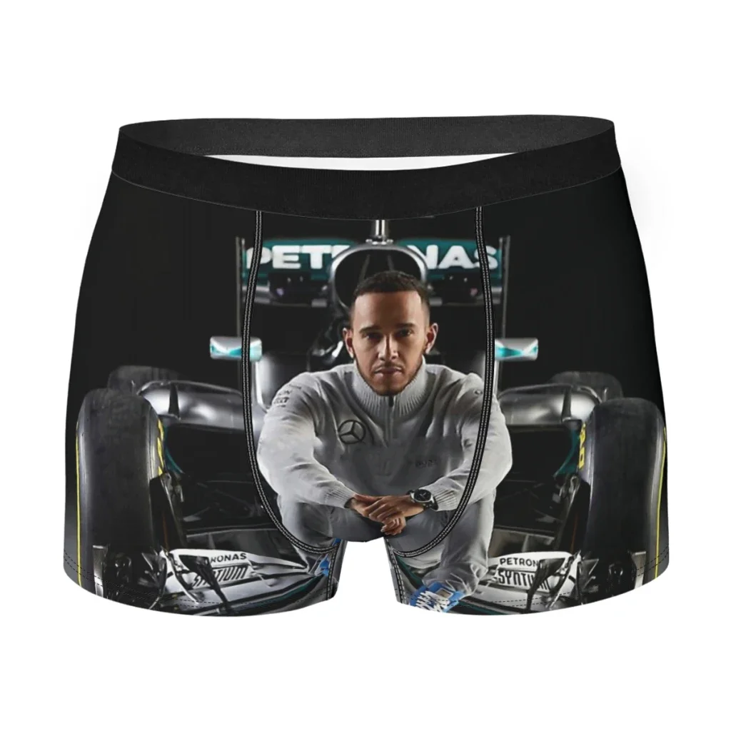 Lewis Men Boxer Briefs Drivers of the World Formula One Championship Breathable Creative Underwear High Quality Print