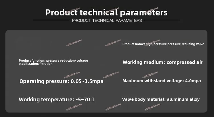 Air Compressor Pressure Reducing Valve Filter