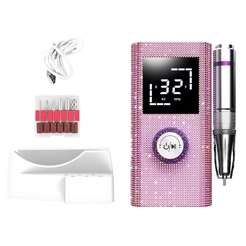 45000RPM Professional Rechargeable Nail Drill Machine for Nails Electric File HD Display Metal Manicure Pen Nail Lathe Sander