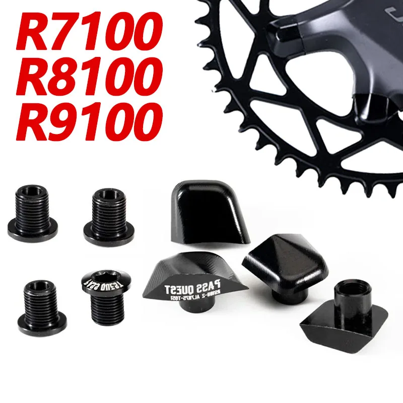 PASS QUEST chainring 110 BCD bolt modification cap for shimano 105 r7000 ultegra r8000 dura ace r9100 r9200 single double screw