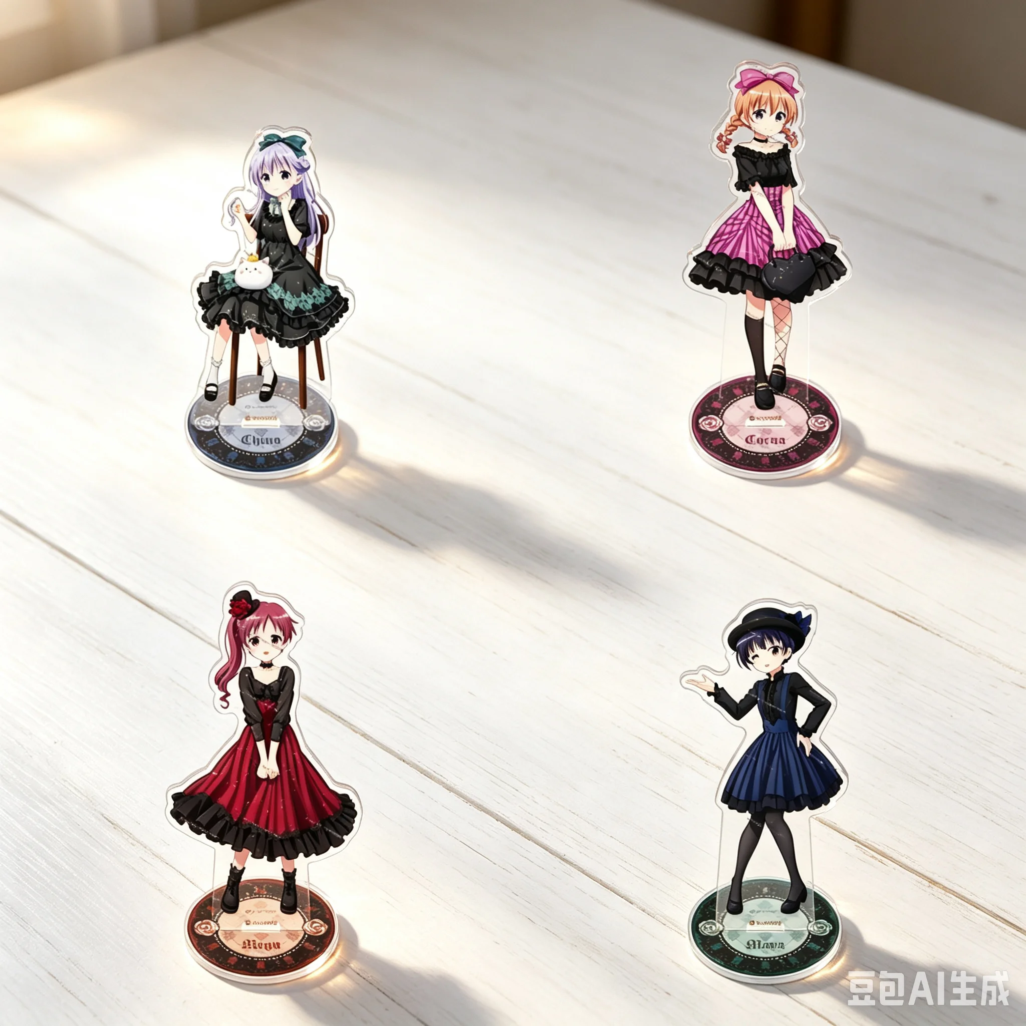 FUNNY 15cm Anime Is The Order A Rabbit? Acrylic Stand Modle Desktop Decoration Game Collectible Ornament Gift For Fans Keychain