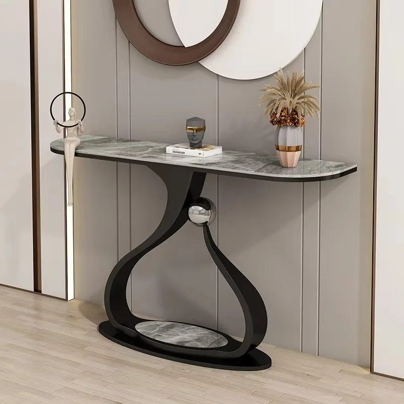 Meja Konsol Ruang Tamu Batu Meja Konsol Pintu Masuk Lobi Aula Antik Furnitur Ingresso Luxuryo Konsol Lorong Mewah