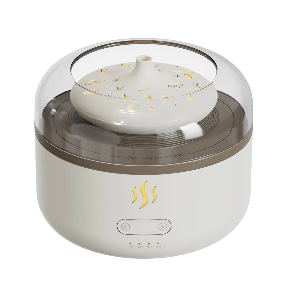 Starry Sky Mini Aroma Diffuser Large Capacity Atomizer Simulated Flame Humidifier Air Freshener for Home Desktop