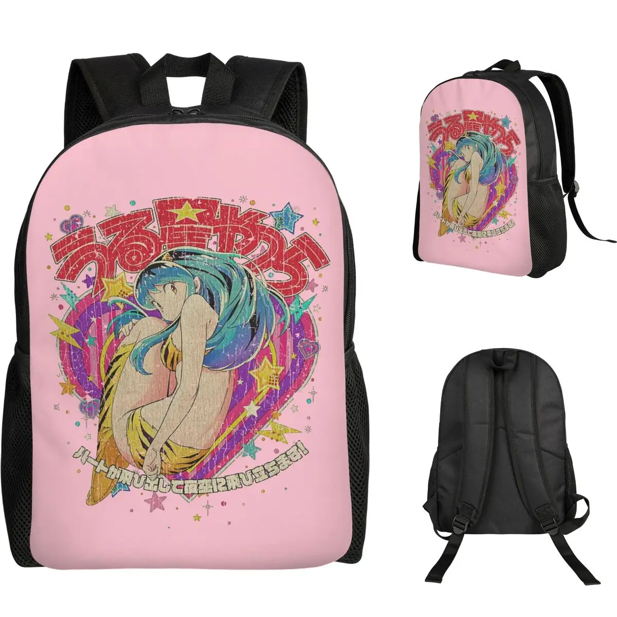 Flying Lamu Anime Urusei Yatsura Backpack Student Boys Girls BookBag School Bag Laptop Shoulder Bags