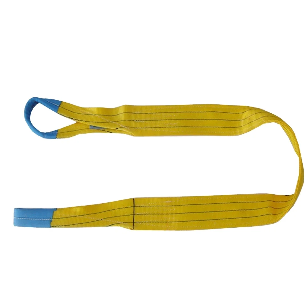 50mm 2000KG Polyester Flat Webbing Sling Belt for Lifting Steel Pipes Durable Slings Product