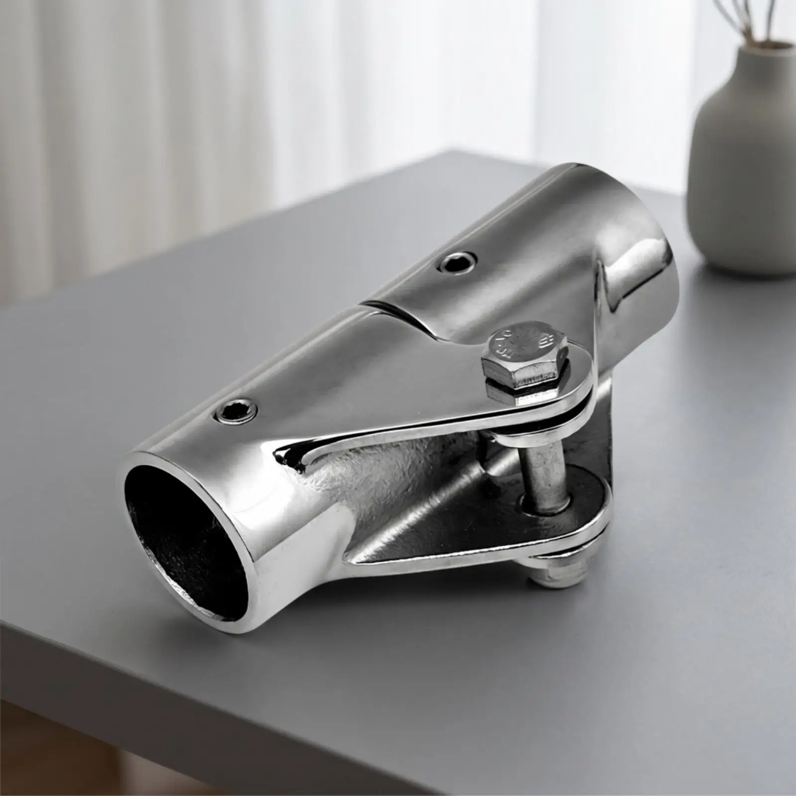 Hinged Pipe Connector Mirror Polished Marine Pipe Connector 316 Stainless Steel Boat Hardware for Yacht Builders