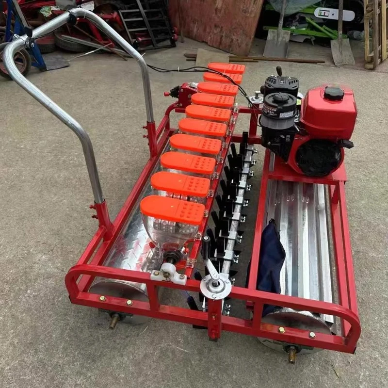 Hand Pull Seed Planter Machine for Vegetables & Herb Plants Manual Sower for Home Garden and Small Farm