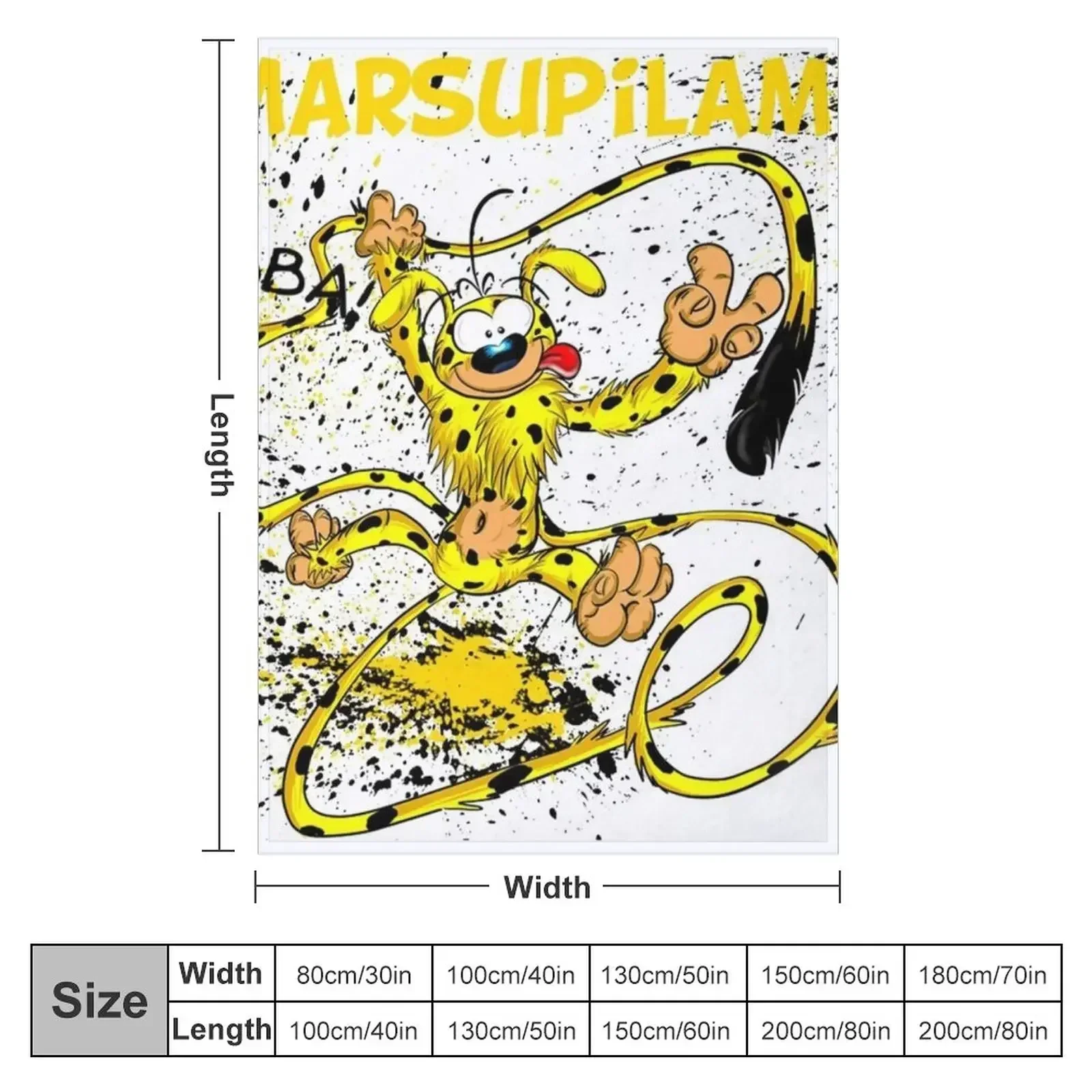 Marsupilami - Houba Throw Blanket couch cozy soft plush fuzzy picnic outdoor blanket