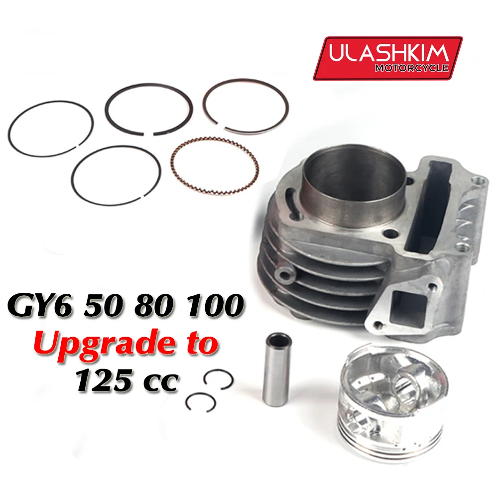 GY6 Big Bore Kit 52mm Racing Cylinder For 4 stroke 139qmb 137qma GY6 50 60 80 100 Upgrade to 120 CC Add Power 20% Made In TaiWan