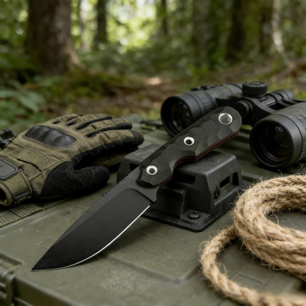 

Нож Jungle Tactics Premium с фиксированным клинком и ножнами, сталь 8Cr13MoV, рукоять G10, для активного отдыха, походов, альпинизма, самообороны