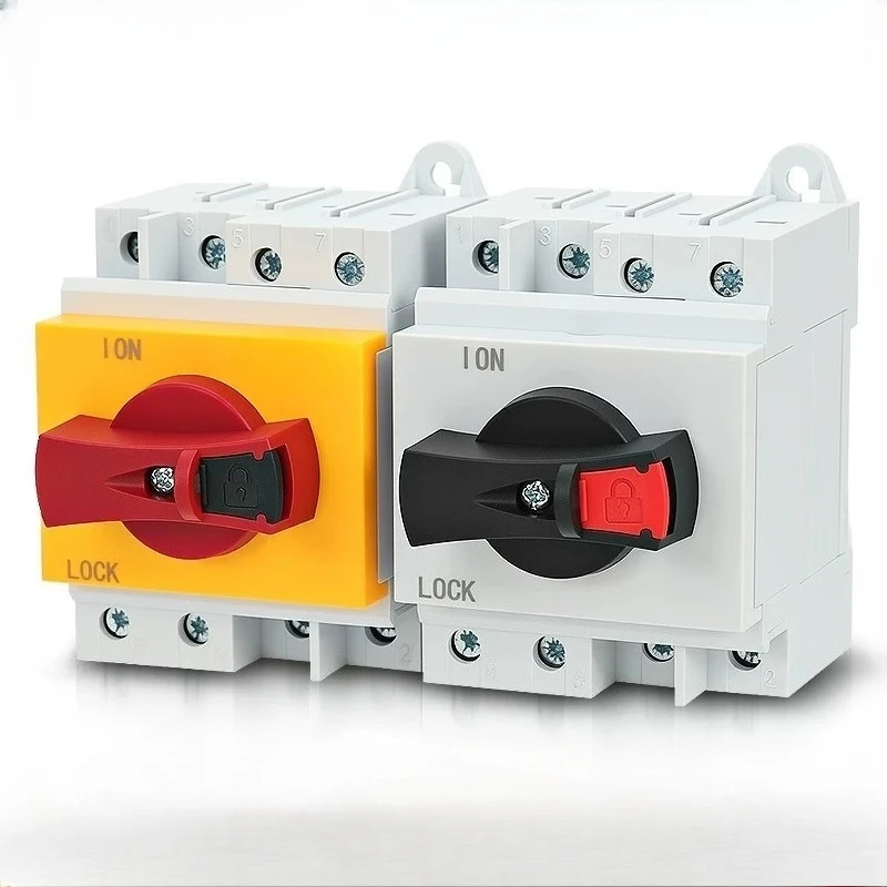 Photovoltaic DC disconnector GF51-32A/4P two-speed main control rail switch IP66 grade DC1200V