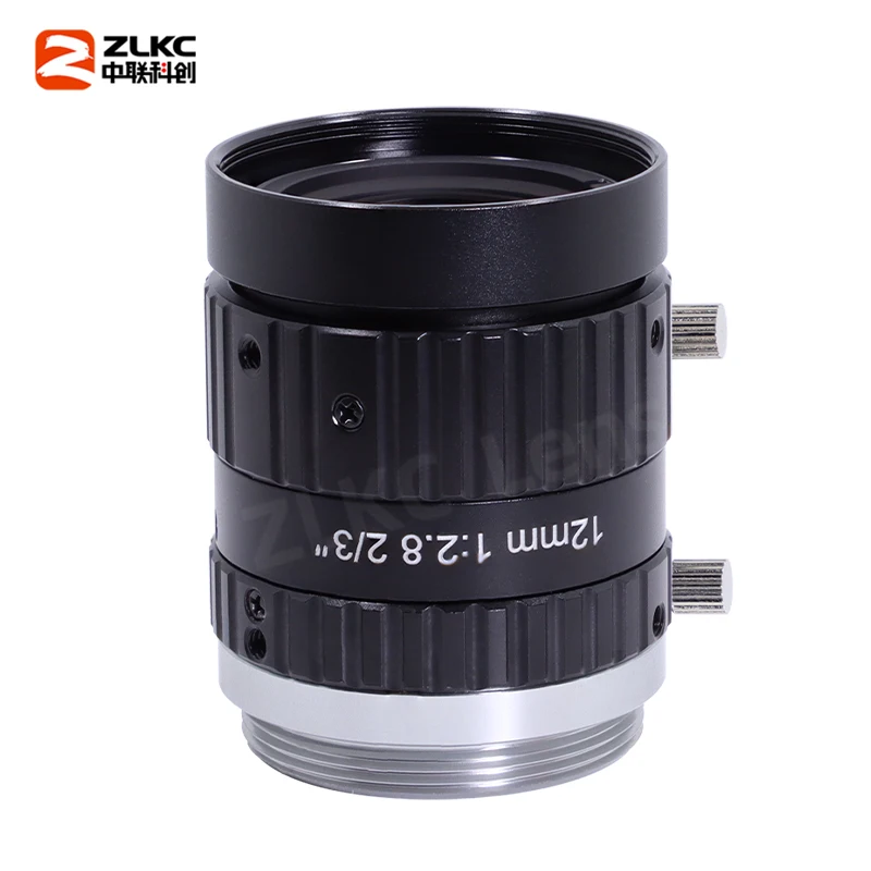 10Megapixel C Mount 12 Mm 2/3 "Machine Vision Vaste Brandpuntsafstand Fa Industriële Camera Lens Handleiding Iris Cctv Lage Vervorming 10mp