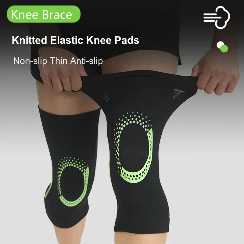 Plus Size Knitted Protective Knee Pad Breathable Pressure Support for Summer Fitness Cycling Running Patella Guard