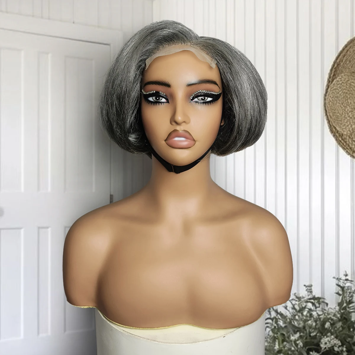 Gray 4X4 Lace Closure Human Hair Wigs For Women 250% High Density Brown 4x4 Lace Closure Wig 100% Human Hair Wig Sophie