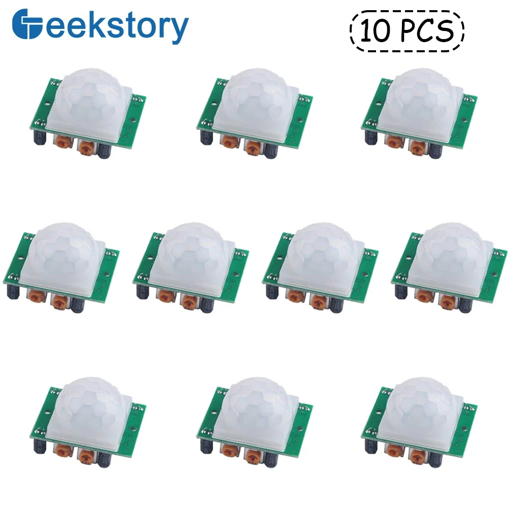 5/10pcs HC-SR501 PIR Infrared Sensor Adjust IR Pyroelectric Infrared PIR Motion Sensor Detector Module for Arduino Raspberry Pi