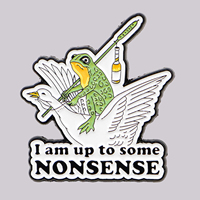 Funny Frog & Swan Cartoon Enamel Pin Quote Brooch Pines Lapel Pins Badge on Backpack Clothing Accessories Humorous Jewelry Gift