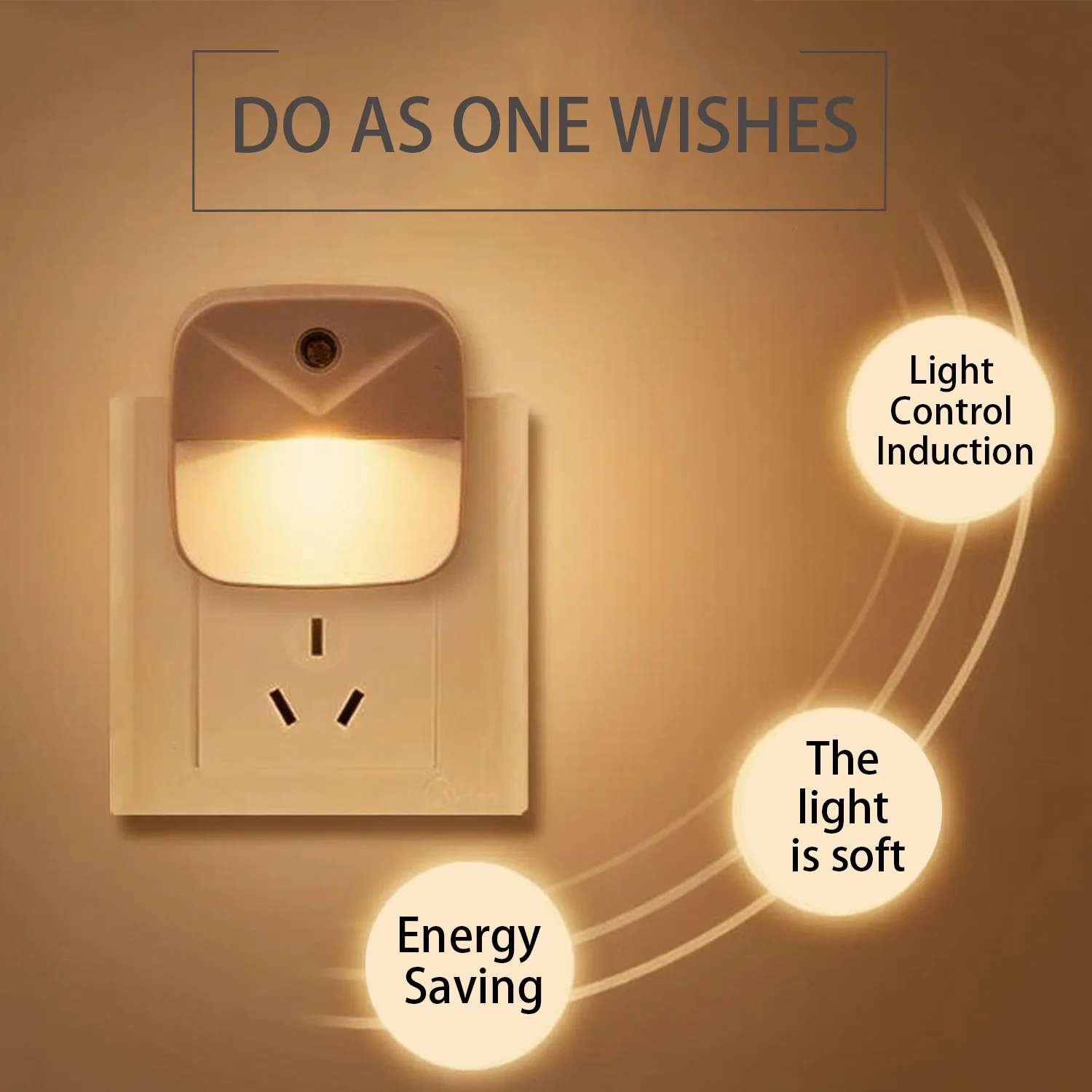 

Беспроводной датчик управления освещением, светодиодный ночник, вилка европейского/американского стандарта, ночные огни для маленьких детей, прикроватное освещение для спальни, коридора