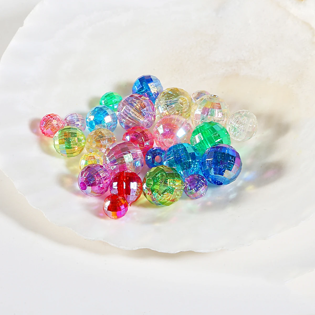 6/8/10mm Multicolor Optional Acrylic Plastic Translucent Round Beads For DIY Jewelry Making Necklace Bracelet Accessories