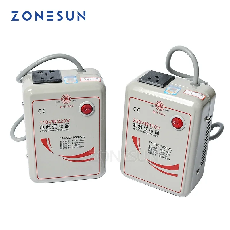 ZONESUN 500W 1000W 2000W 3000W Power Transformer 220V Turn 110V to 220V Appliances Voltage Power Converter 50Hz/60Hz