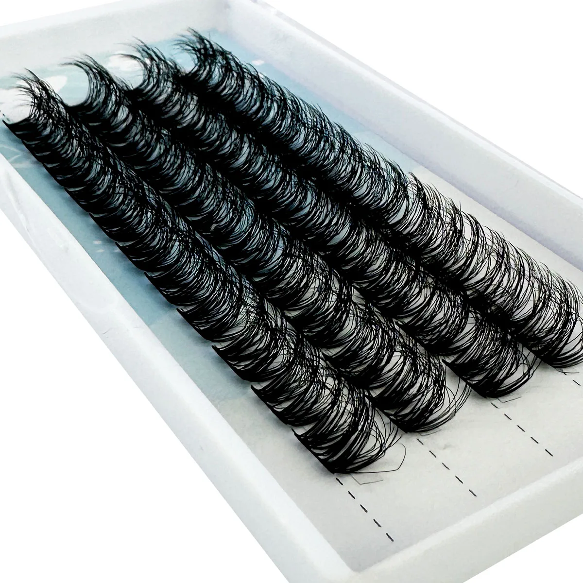 NEUE 3D Flauschige Mix Weiches Band Segmentierte Falsche Bundles Wimpern DIY Einzelne Cluster Lash Extensions Faux Nerz Wimpern – Detail 9