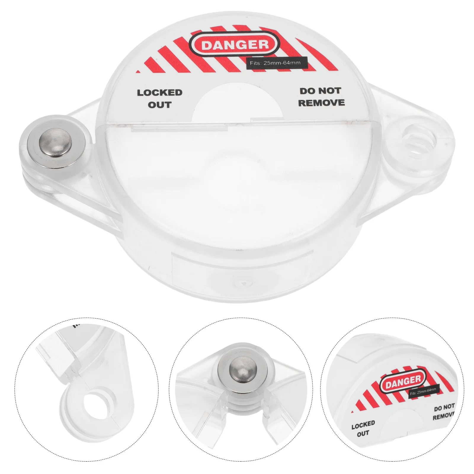 

Outdoor Valve Lock Transparent Plastic Valve Lockout Device 25-64 Mm Dia Water Spigot Lock Garden Hose Bib Security Utility