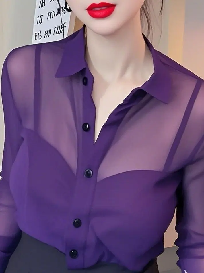 

Женский новый топ Transparent Me Long Sve irt, весна-лето, тонкий высококачественный базовый слой, свободный крой