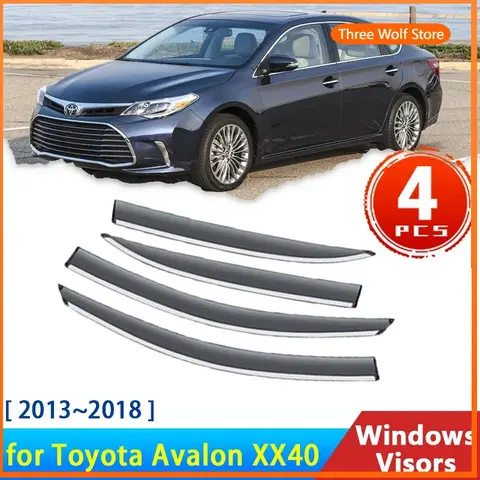 Toyota Avalon XX40 4 IV 용 디플렉터 2013 ~ 2018 2015 2017 액세서리 자동차 사이드 윈도우 바이저 레인 아이 브로우 가드 2012 2014 2015