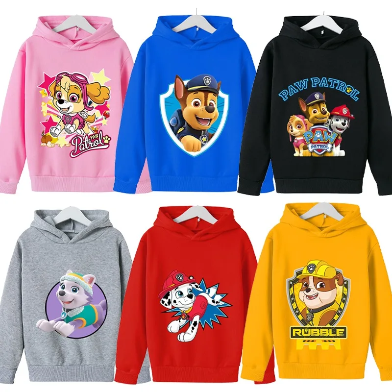 Paw Patrol Baby Sweatshirt Kawaii Cartoon Chase Skye Clothing Trendy Long Sleeve Hoodies Girl Top Hoodie Kids Boys Clothes Gift