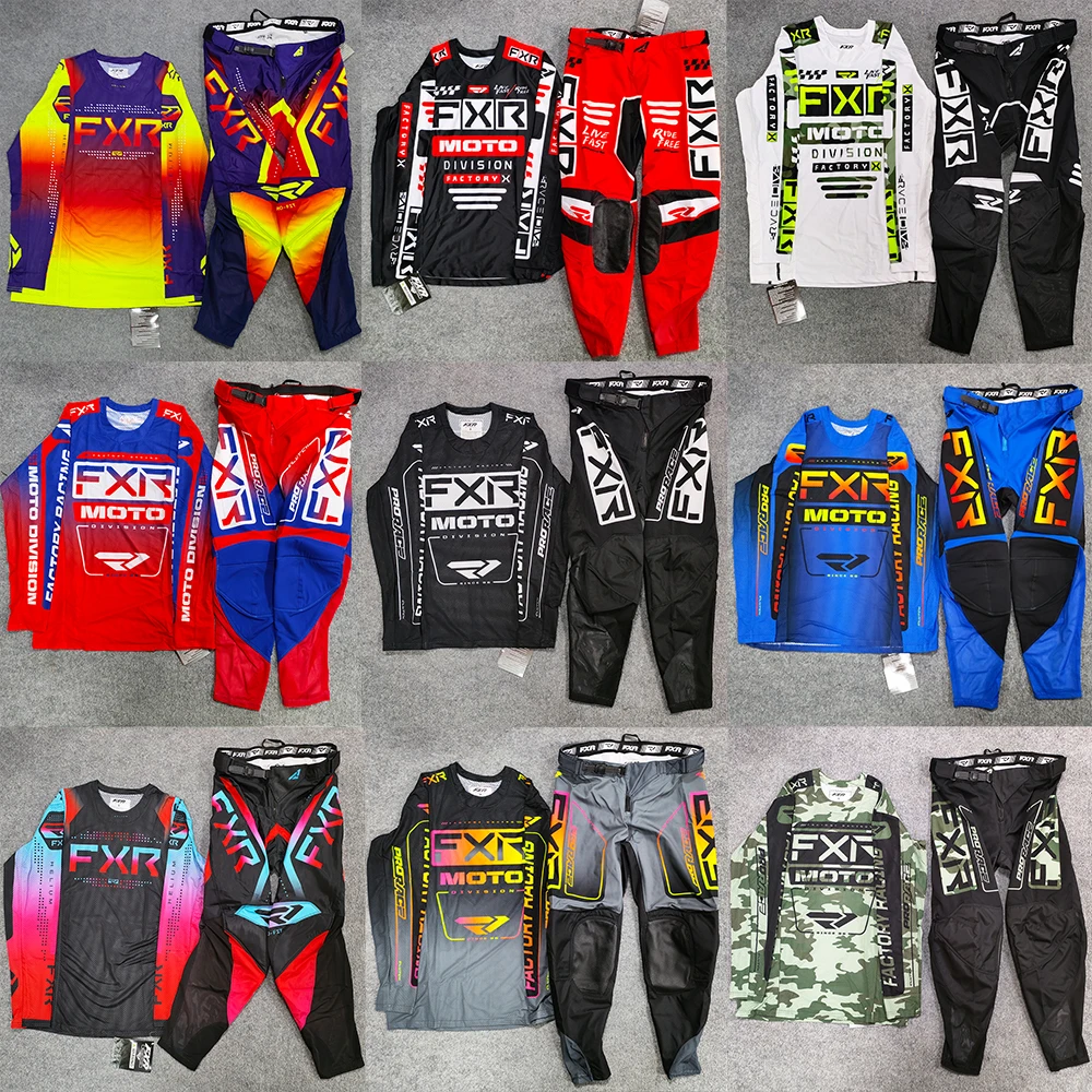 2024 FXR Jersey Set Off Road Motorcycle Race Gear Dirt Bike Motocross Gear Set Moto Racing Suit