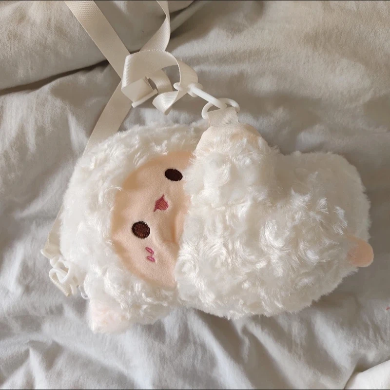 High Beauty Little Penguin Lamb Party Bag Cute Plush Bag Double Shoulder Small Fresh Backpack Doll Cross Shoulder Backpack